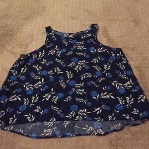 GAP Factory Blue Floral Blouse